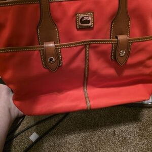 Dooney & Bourke Red and Brown Women's Tote Bag